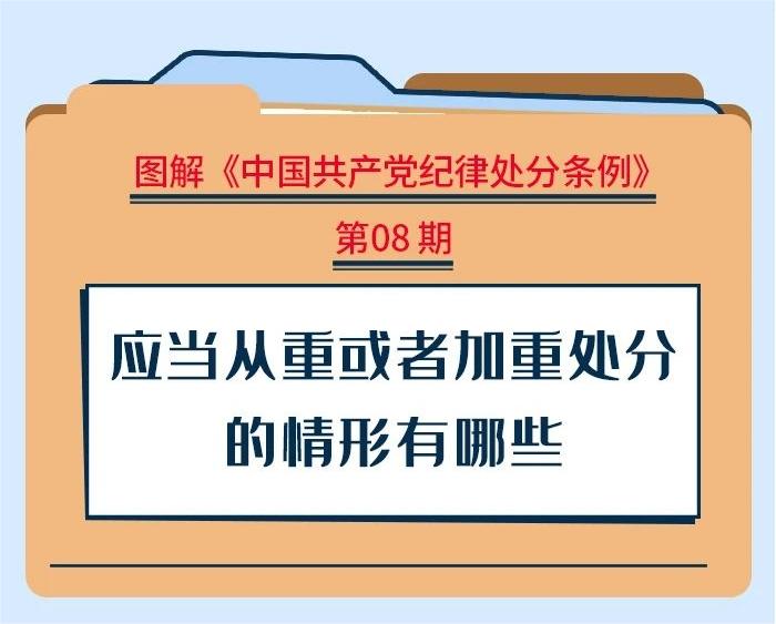 图解纪律处分条例|应当从重或者加重处分的情形有哪些